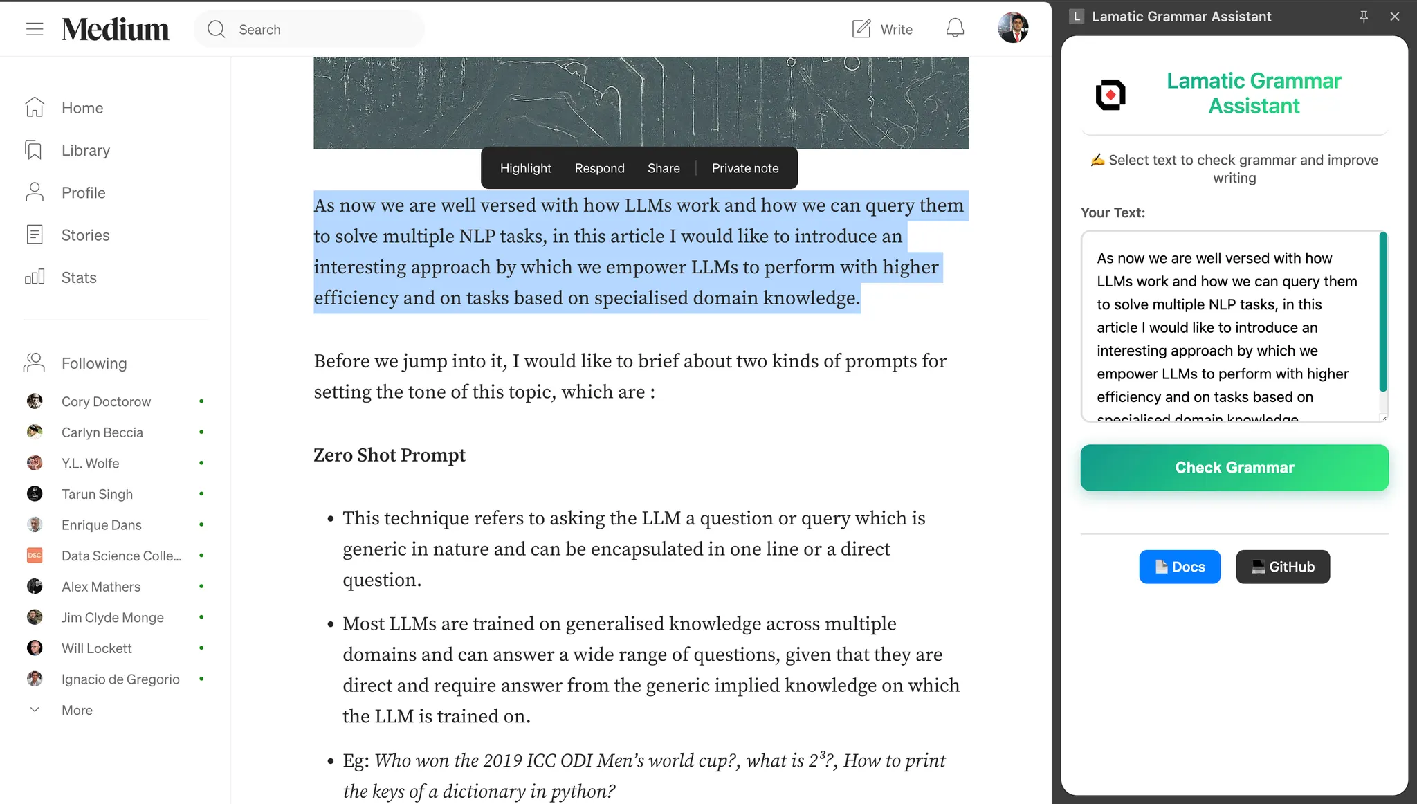 Agent Kit Grammar Assistant Chrome Extension Screenshots 1